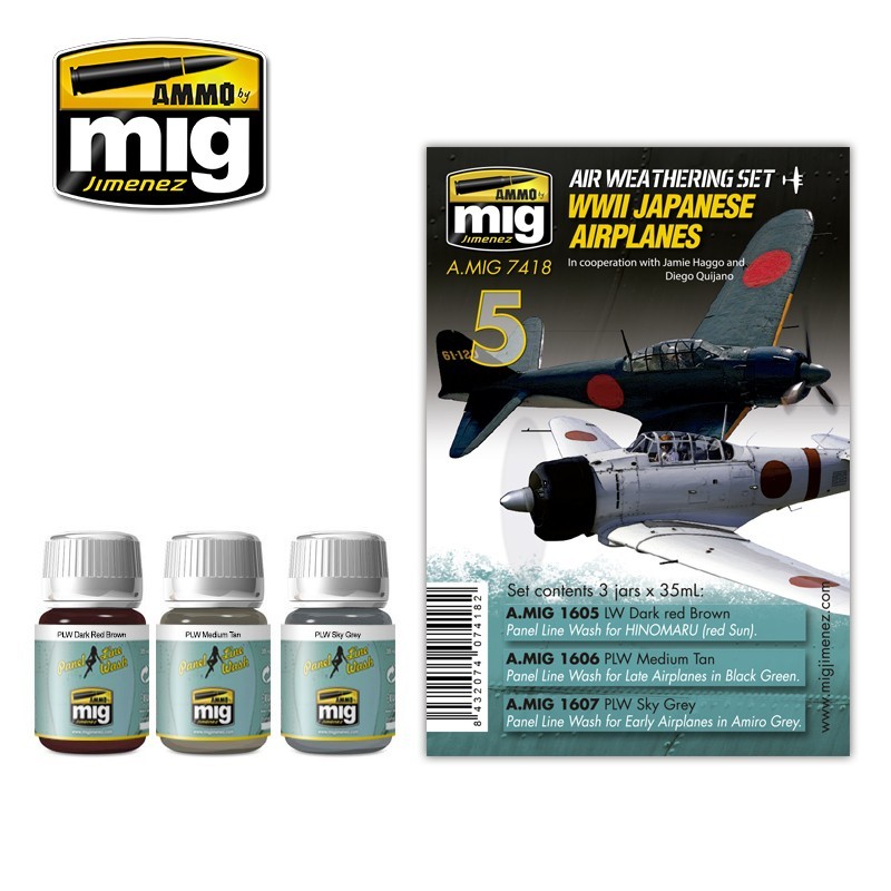 MIG7418 WWII JAPANESE AIRPLANES WEATHERING SET