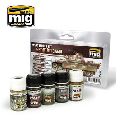 MIG7443 Ammo GERMAN CAMOUFLAGE WEATHERING SET