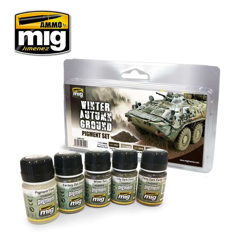 MIG7455 Ammo WINTER AUTUMN GROUND PIGMENT SET