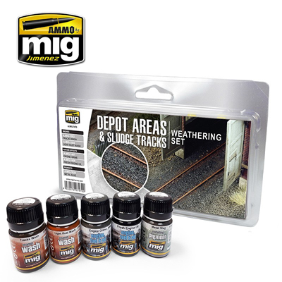 MIG7470 DEPOT AREAS SLUDGE TRACKS WEATHERING SET