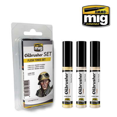 MIG7500 FLESH TONES OILBRUSHER SET