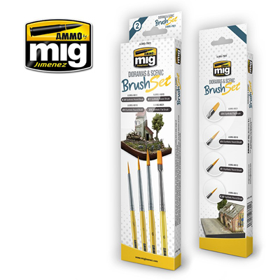 MIG7601 Ammo DIORAMAS AND SCENIC BRUSH SET