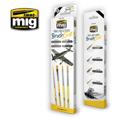 MIG7605 PANEL LINES & FADING BRUSH SET