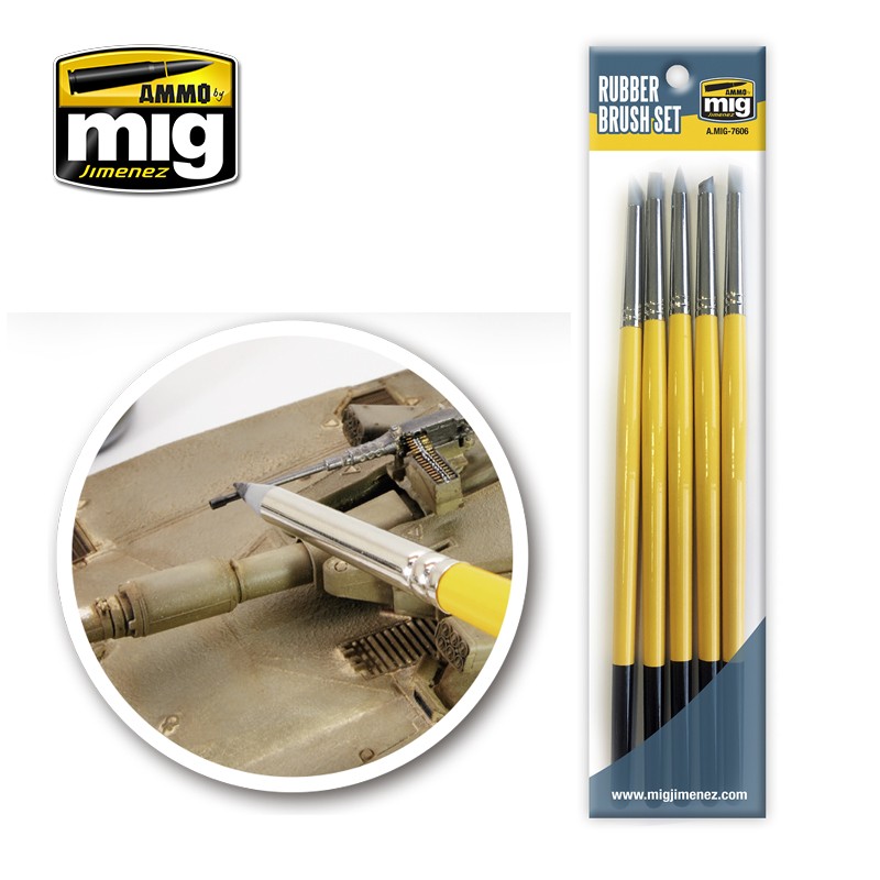 MIG7606 Ammo RUBBER BRUSH SET