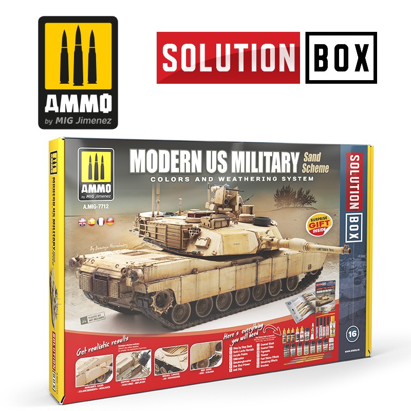 MIG7712 SOLUTION BOX MODERN US MILITARY SAND SCHEME