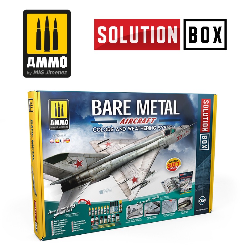 MIG7721 Ammo BARE METAL AIRCRAFT COLOURING & WEATHERING SYSTEM