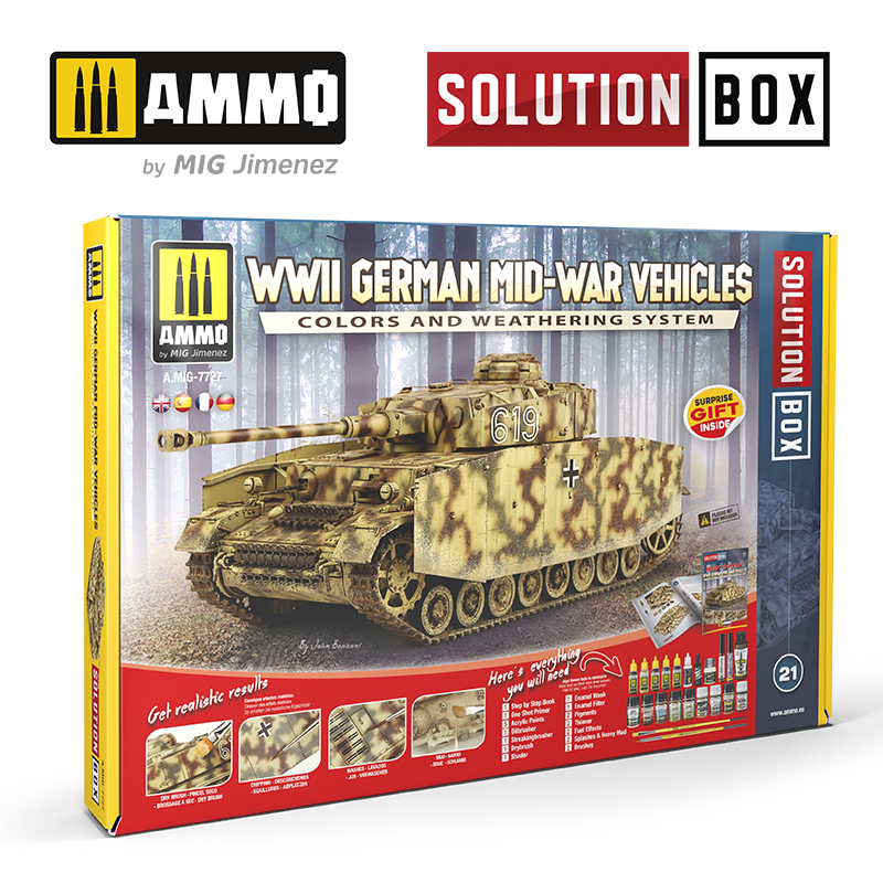 MIG7727 SOLUTION BOX 19 WWII GERMAN MID WAR VEHICLES
