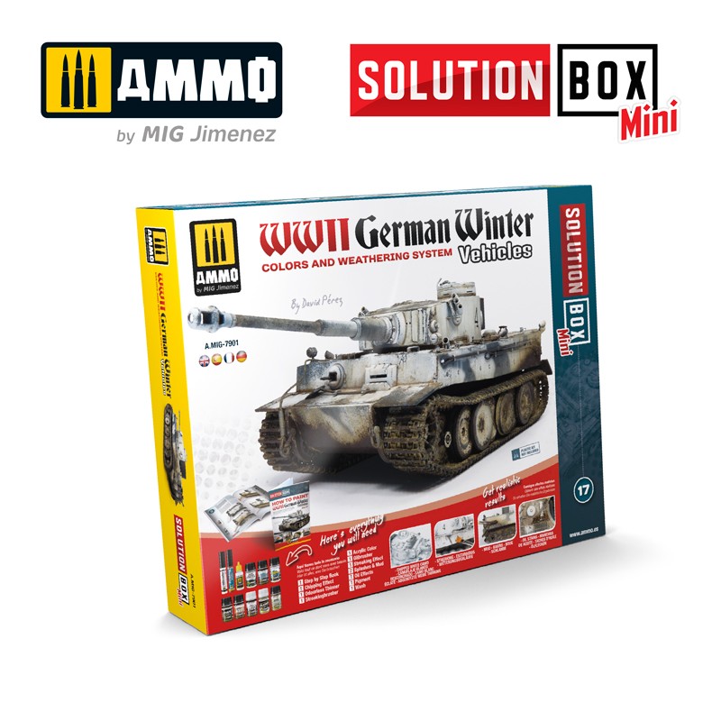 MIG7901 Ammo HOW TO PAINT WWII GERMAN WINTER VEHICLES SOLUTION BOX