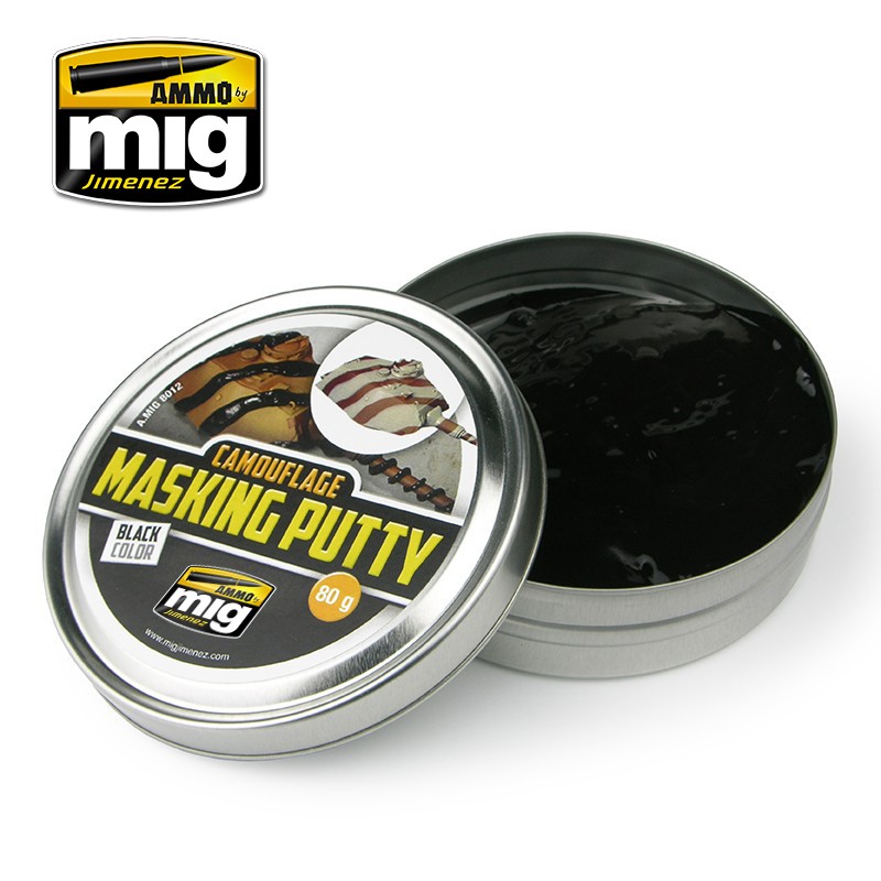 MIG8012 CAMOUFLAGE MASKING PUTTY BLACK 80g