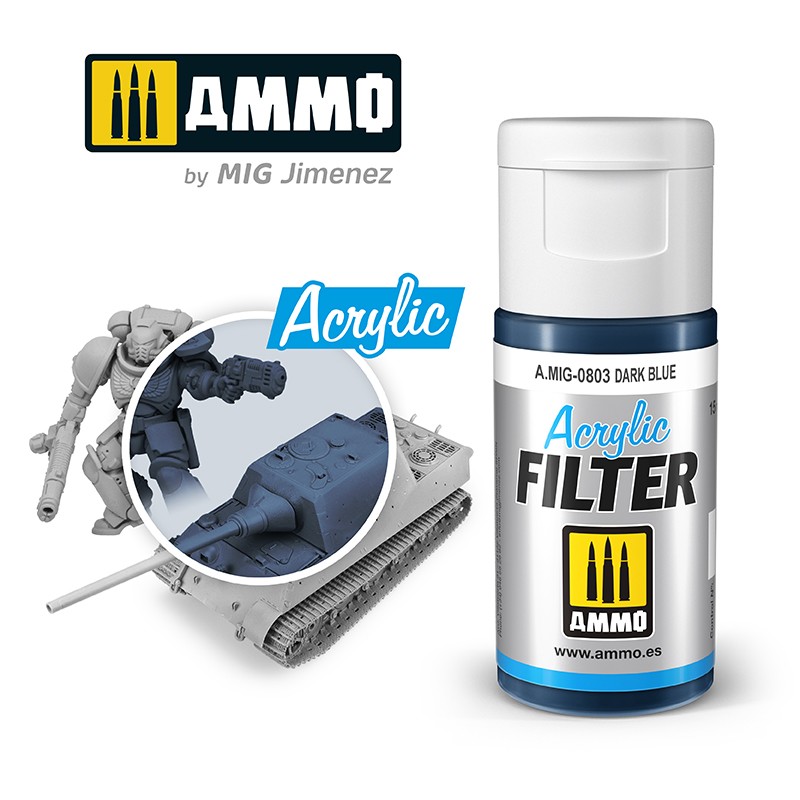 MIG803 Ammo ACRYLIC FILTER Dark Blue