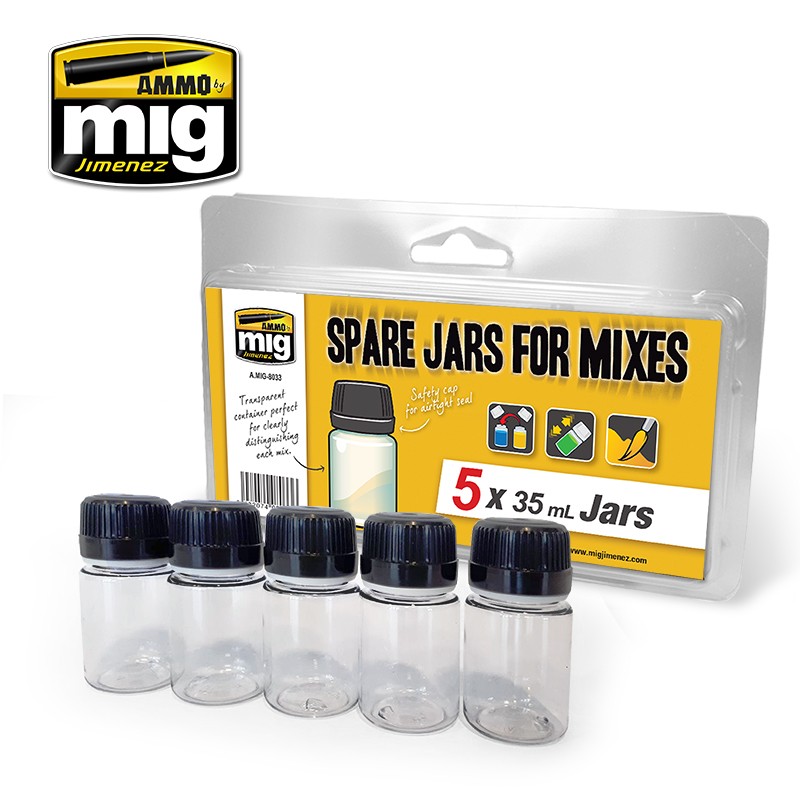 MIG8033 SPARE JAR SET 5 X 35ML JARS