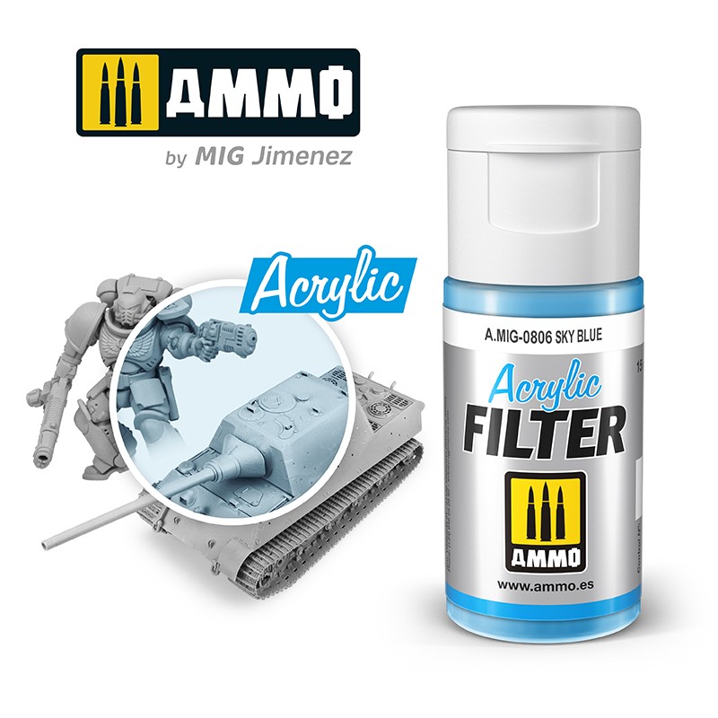 MIG806 Ammo ACRYLIC FILTER Sky Blue