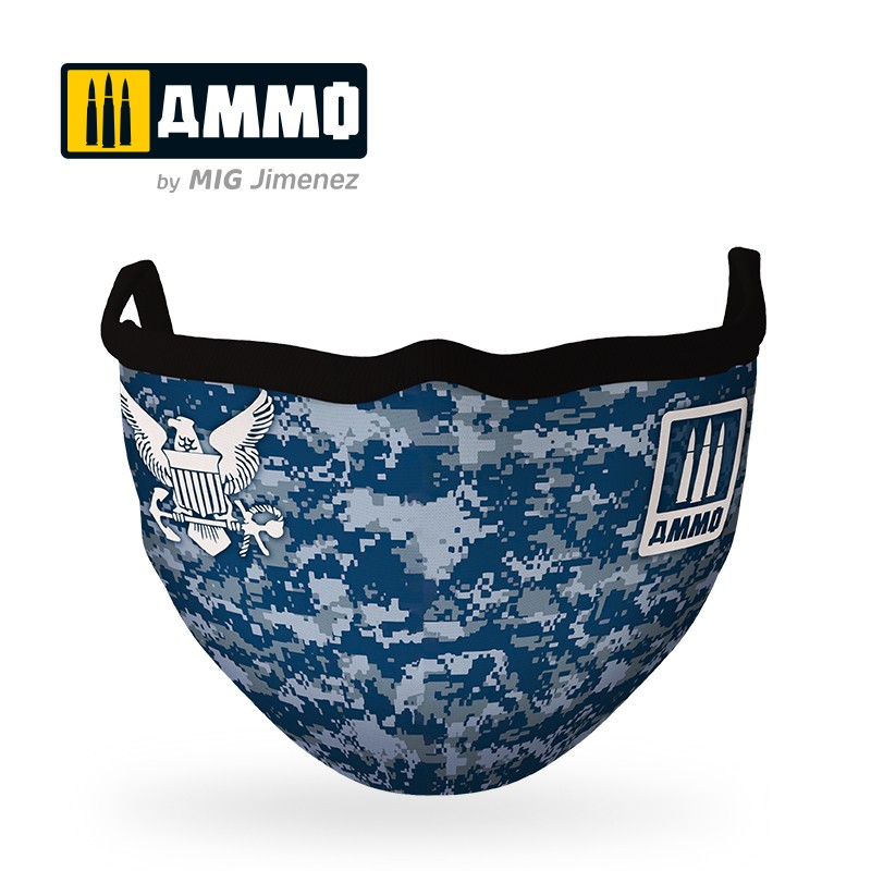 MIG8073 NAVY BLUE CAMO FACE MASK