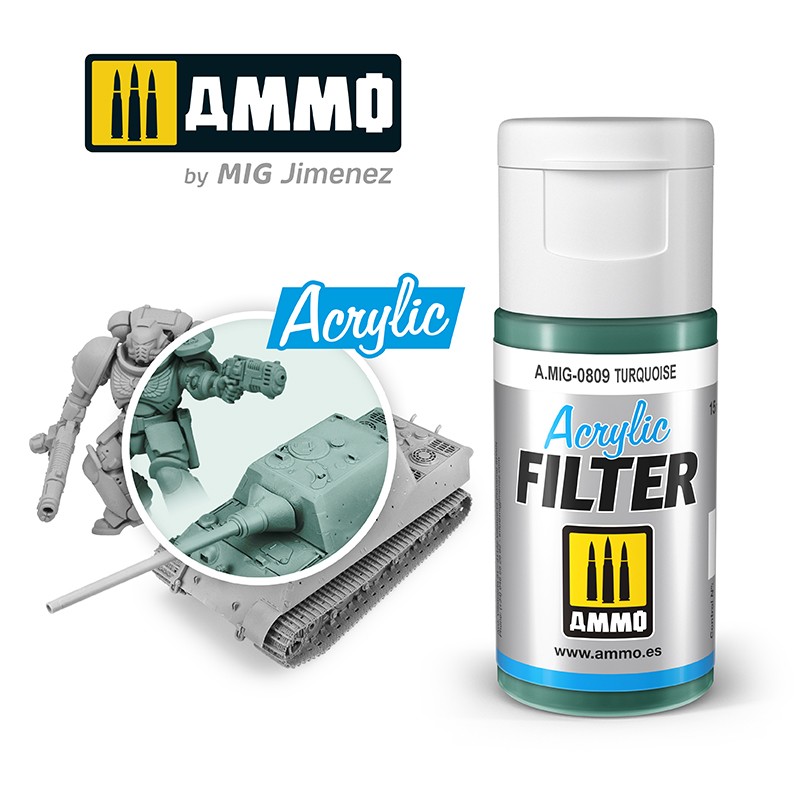 MIG809 Ammo ACRYLIC FILTER Turquoise