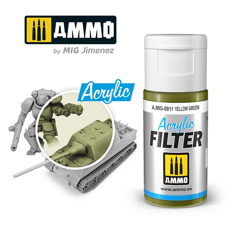 MIG811 Ammo ACRYLIC FILTER Yellow Green