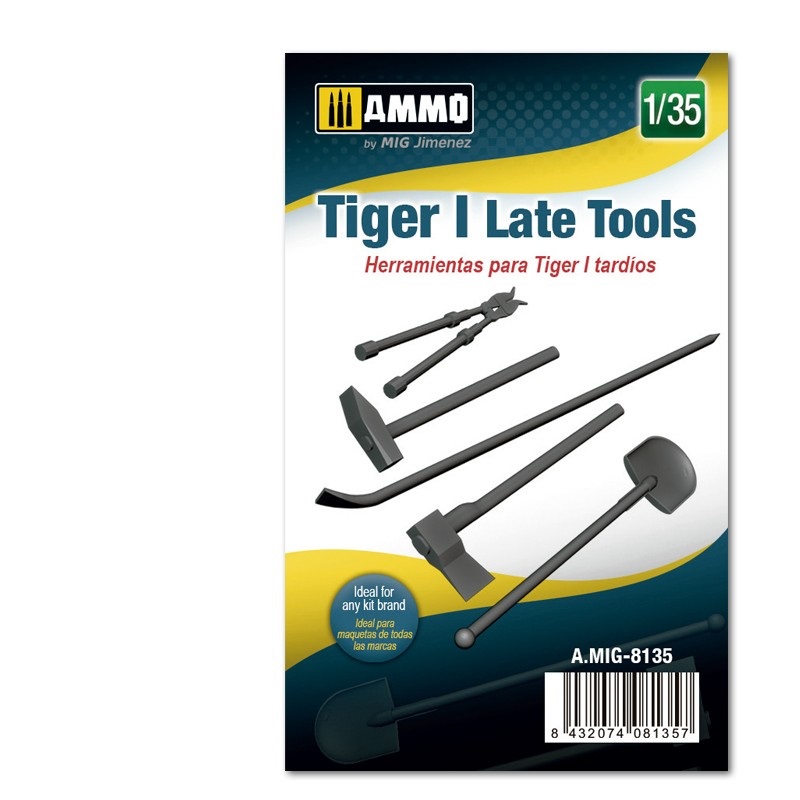 MIG8135 3D PRINTED Tiger I Late Tools 1/35