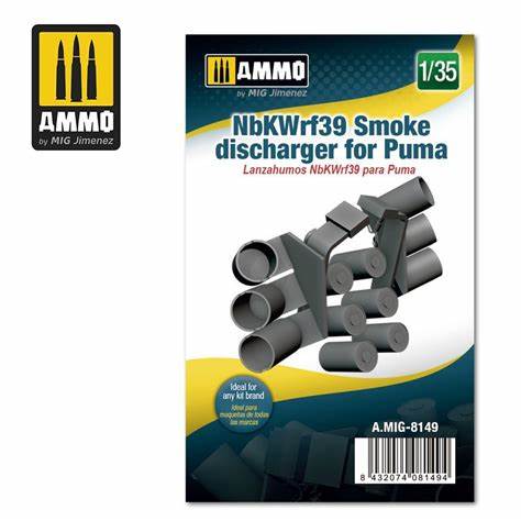 MIG8149 3D PRINTED NbKWrf39 Smoke Discharger for Puma  1/35