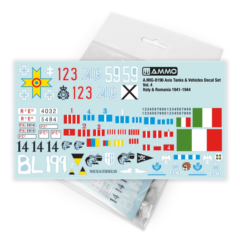 MIG8196 Axis Tanks & VehiclesDecal Set Vol.4 - Italy& Romania 194