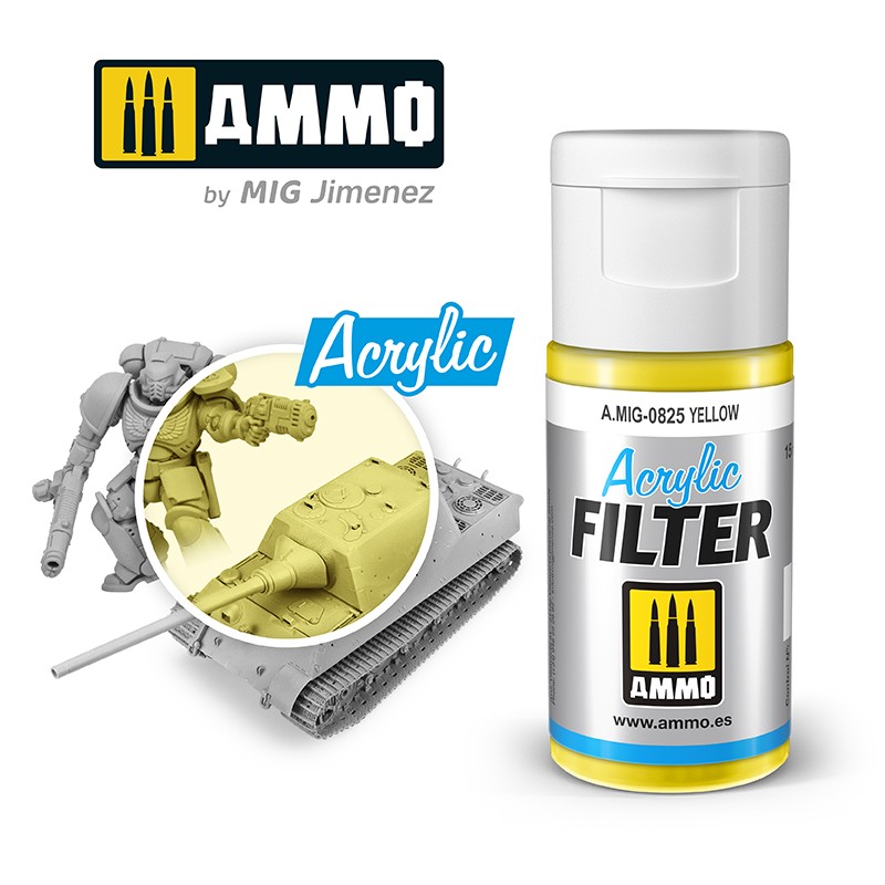 MIG825 Ammo ACRYLIC FILTER Yellow