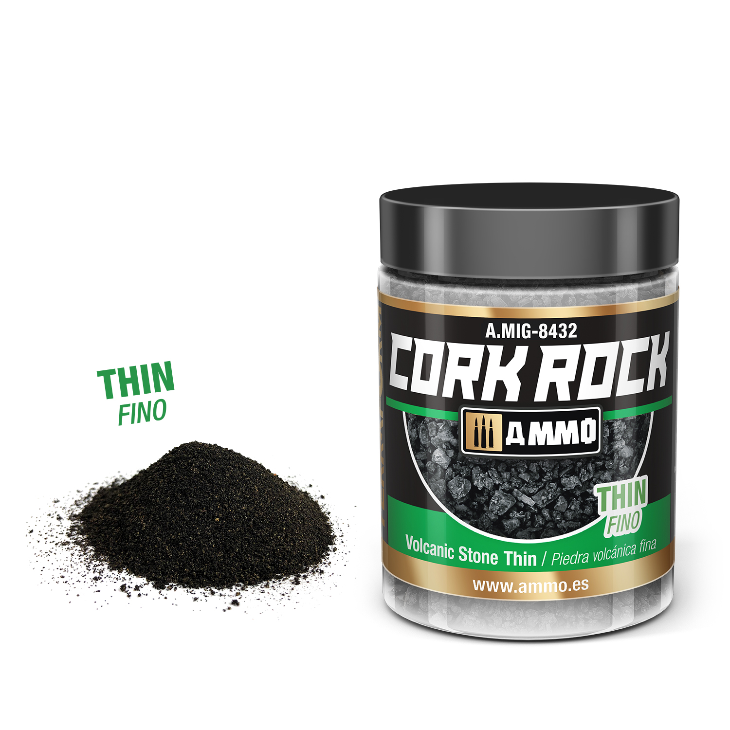 MIG8432 CREATE CORK Volcanic Rock Thin (Jar 100mL)