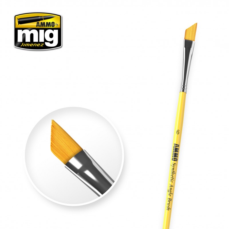 MIG8607 SIZE 6 SYNTHETIC ANGLE BRUSH