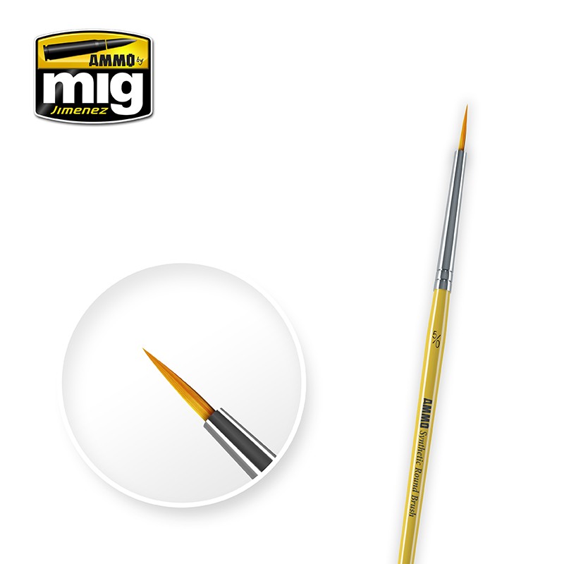 MIG8610 Ammo SIZE 5/0 SYNTHETIC ROUND BRUSH