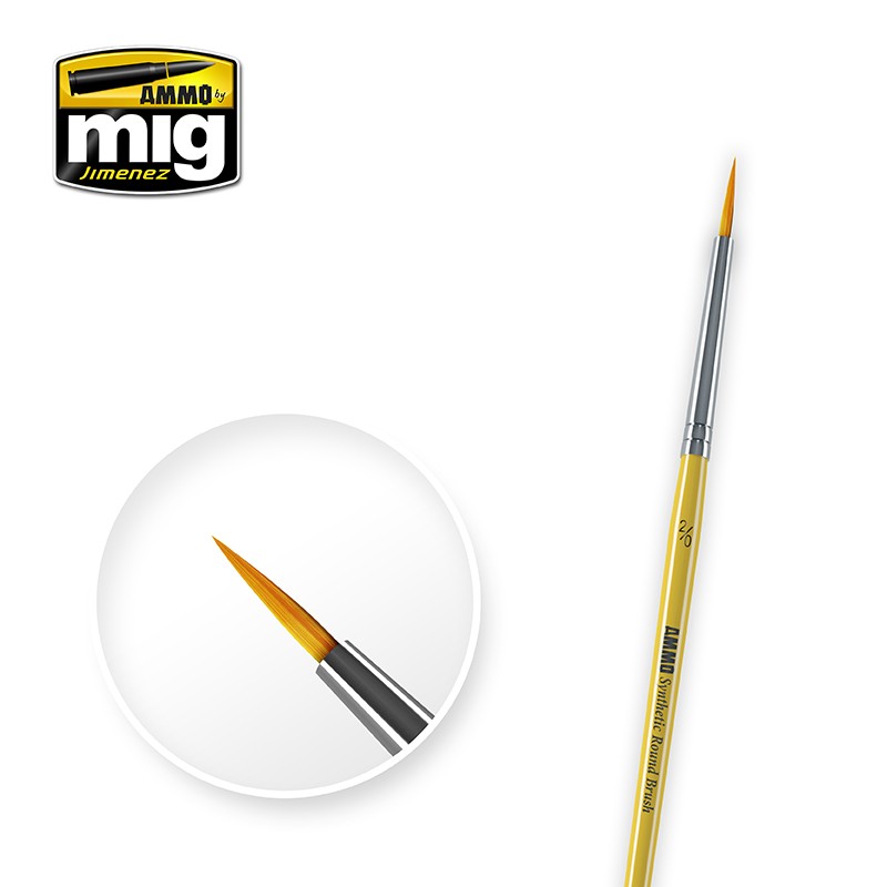 MIG8612 SIZE 2/0 SYNTHETIC ROUND BRUSH