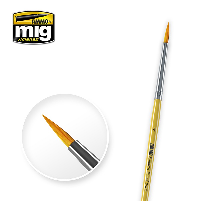 MIG8615 SIZE 4 SYNTHETIC ROUND BRUSH