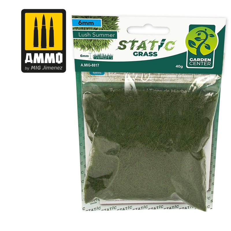 MIG8817 Ammo Static Grass LUSH SUMMER 6 MM