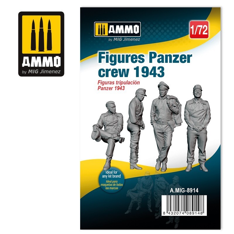 MIG8914 3D PRINTED Figures Panzer Crew 1943  1/72