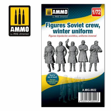 MIG8922 3D PRINTED Figures Soviet Crew, Winter Uniform  1/72