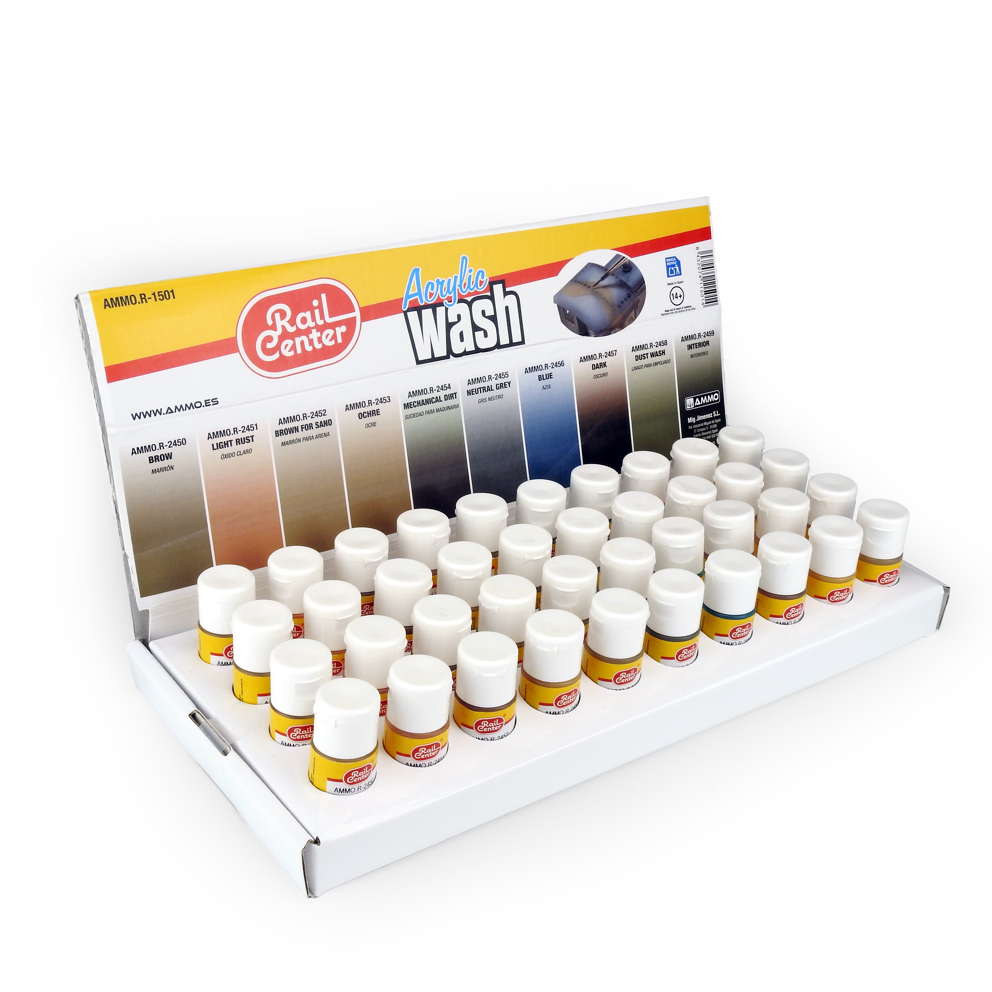 MIGR1501 Rail Centre Acrylic Wash Display