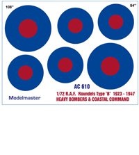 Modelmaster 1/72nd Scale Aircraft Decals