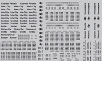 British Railways Multiple Unit & Coaching Stock Numbering & Lettering - 4mm Scale Model Railway Decals (OO, EM & P4 Gauges)