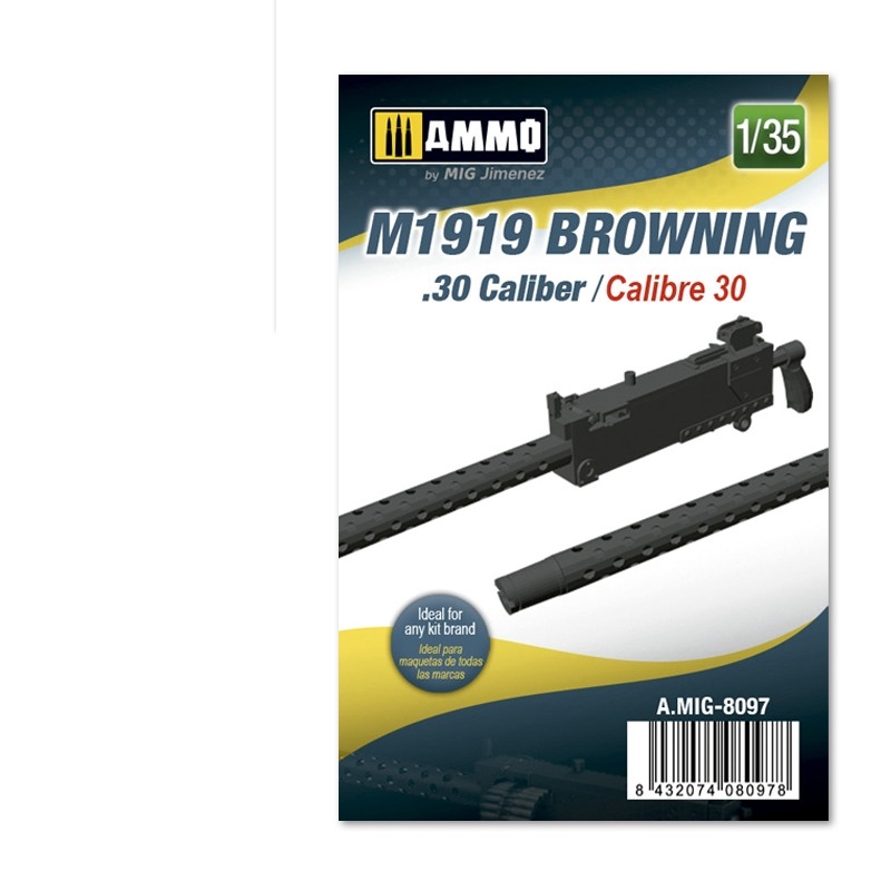MIG8097 3D PRINTED M1919 Browning .30 Caliber  1/35