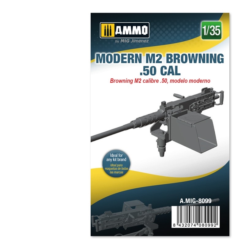 MIG8099 3D PRINTED Modern M2 Browning .50 Cal  1/35