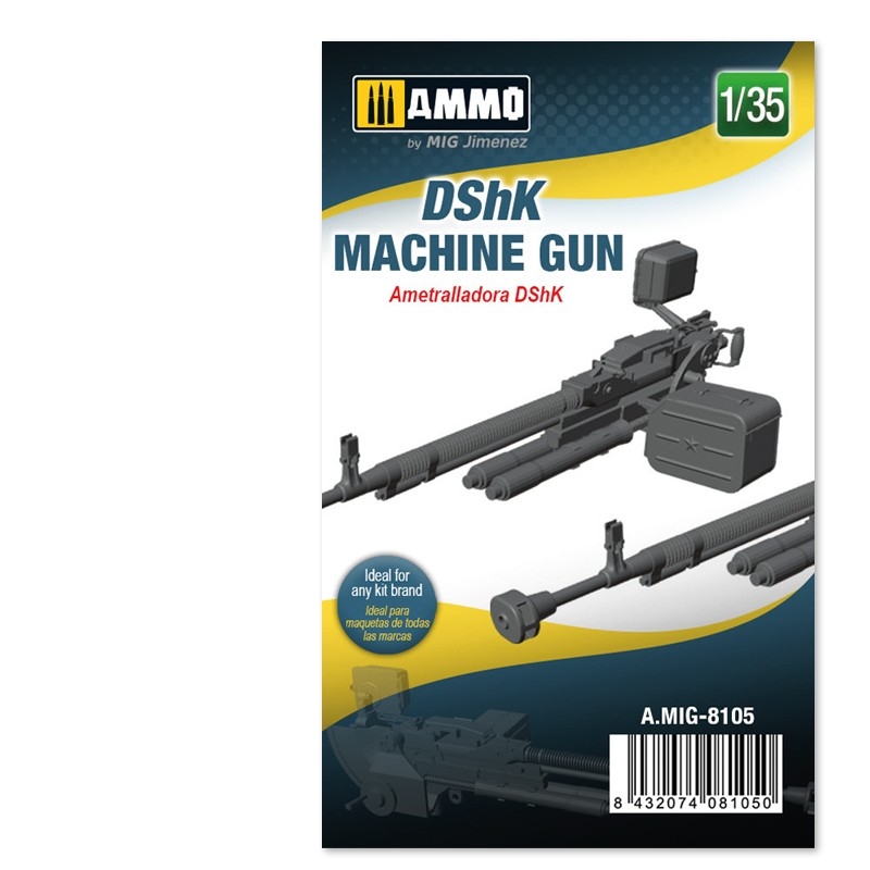 MIG8105 3D PRINTED DShk Machine Gun 1/35