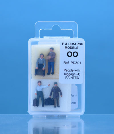 PDZ1 PD Marsh PD MARSH OO GAUGE PAINTED PEOPLE & LUGGAGE