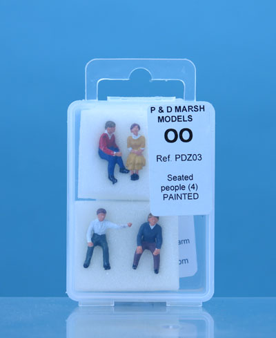 PDZ3 PD Marsh PD MARSH OO GAUGE PAINTED SITTING PEOPLE