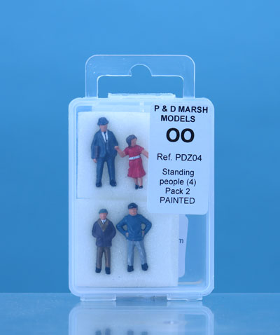 PDZ4 PD Marsh PD MARSH OO GAUGE PAINTED STANDING PEOPLE