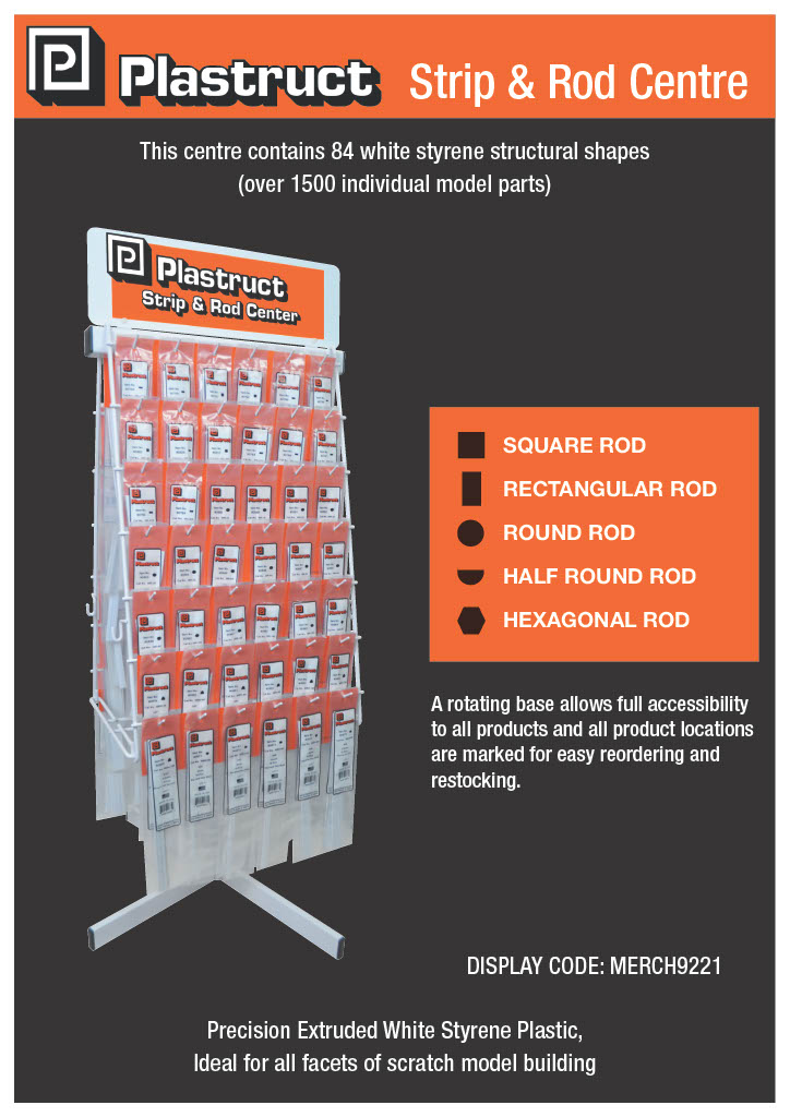 PMERCH9221 PLASTRUCT STRIP & ROD CENTRE