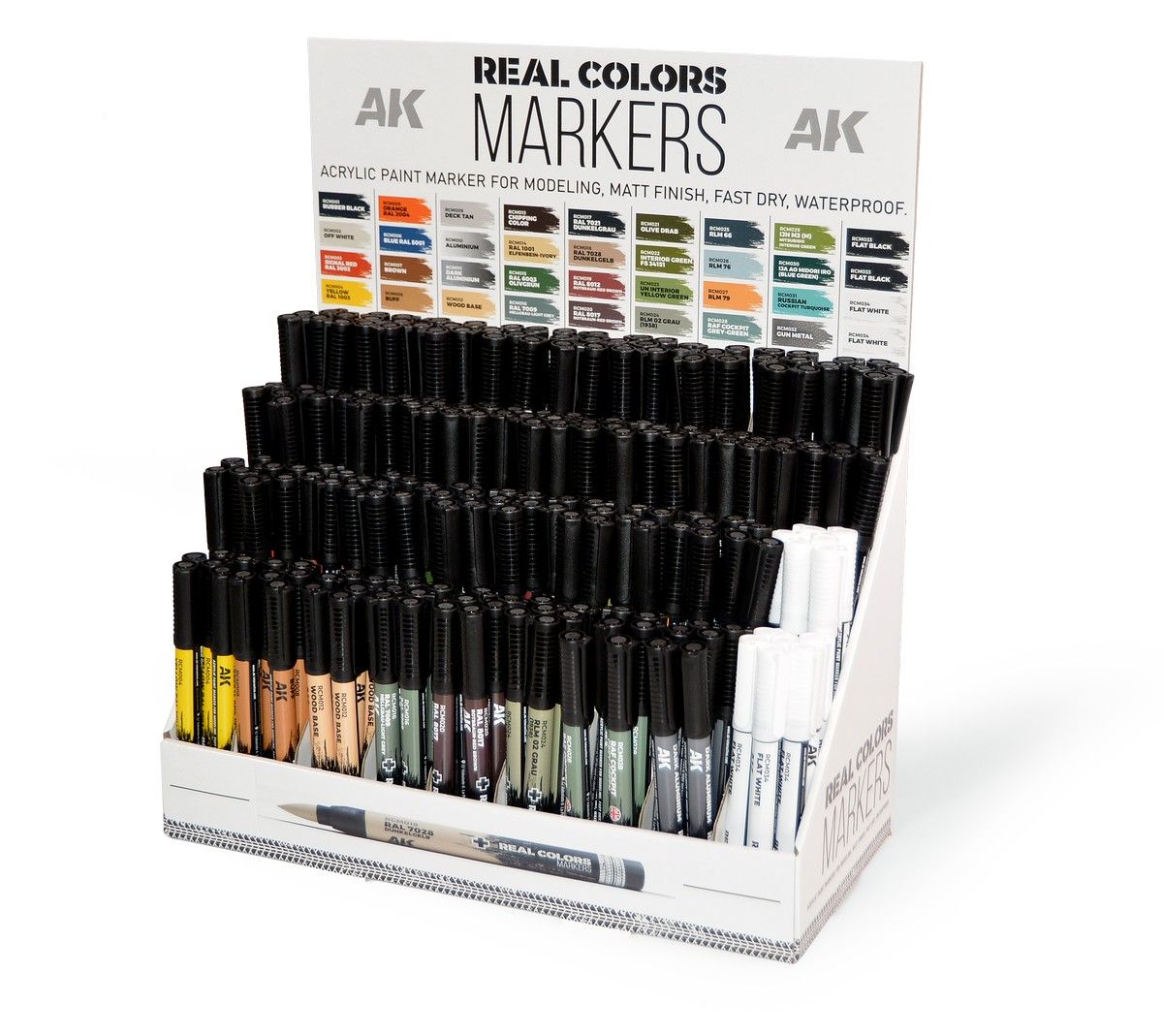 RCM151 AK Interactive CARDBOARD DISPLAY RC MARKERS - 216 UNITS