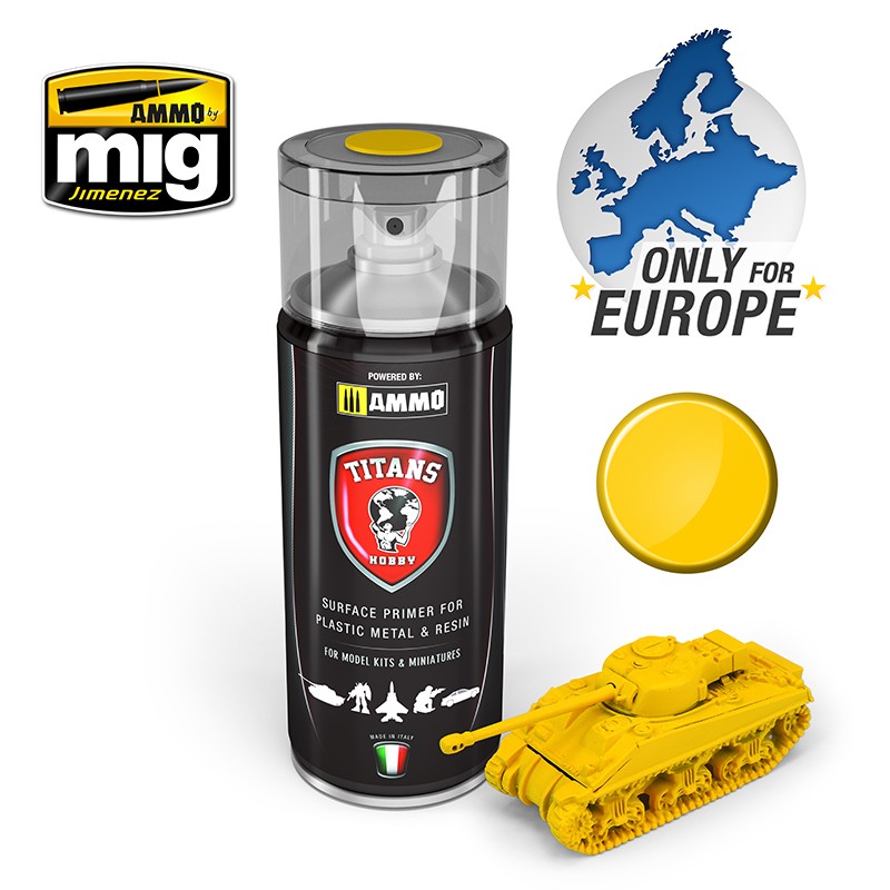 TTH104 TITAN HOBBY IMPERIAL YELLOW MATT PRIMER 400ML