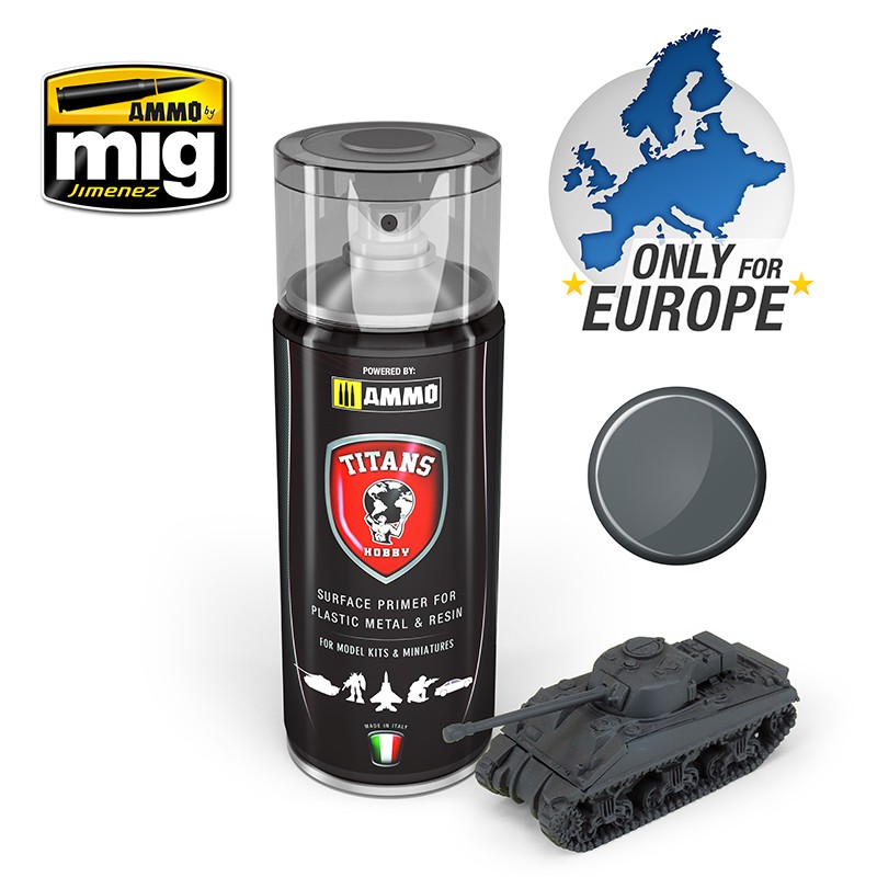 TTH112 Ammo TITAN HOBBY PANZERGRAU MATT PRIMER (German dark grey) 400ML