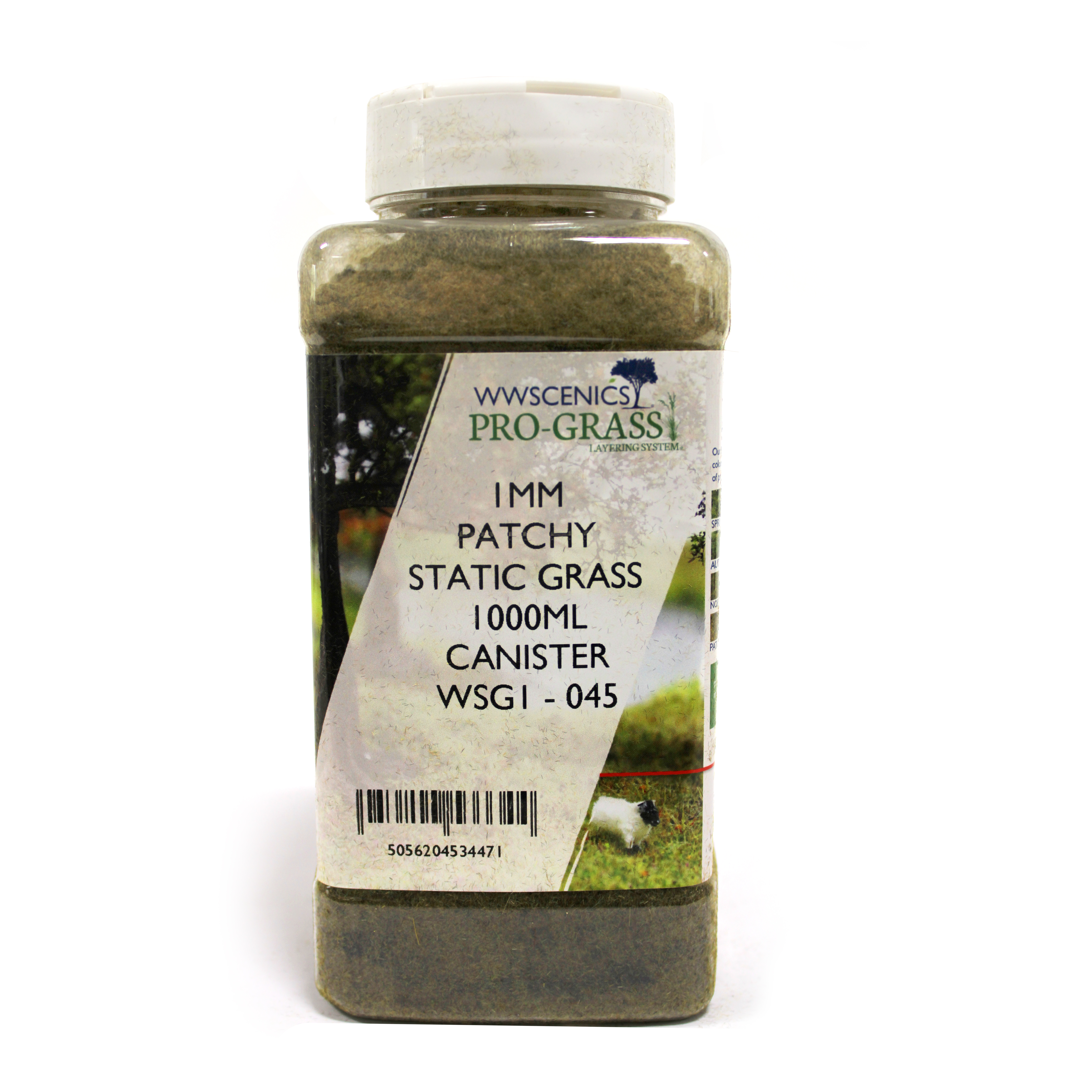 WSG1-045 WW Scenics 1mm Patchy 1000ml Canister