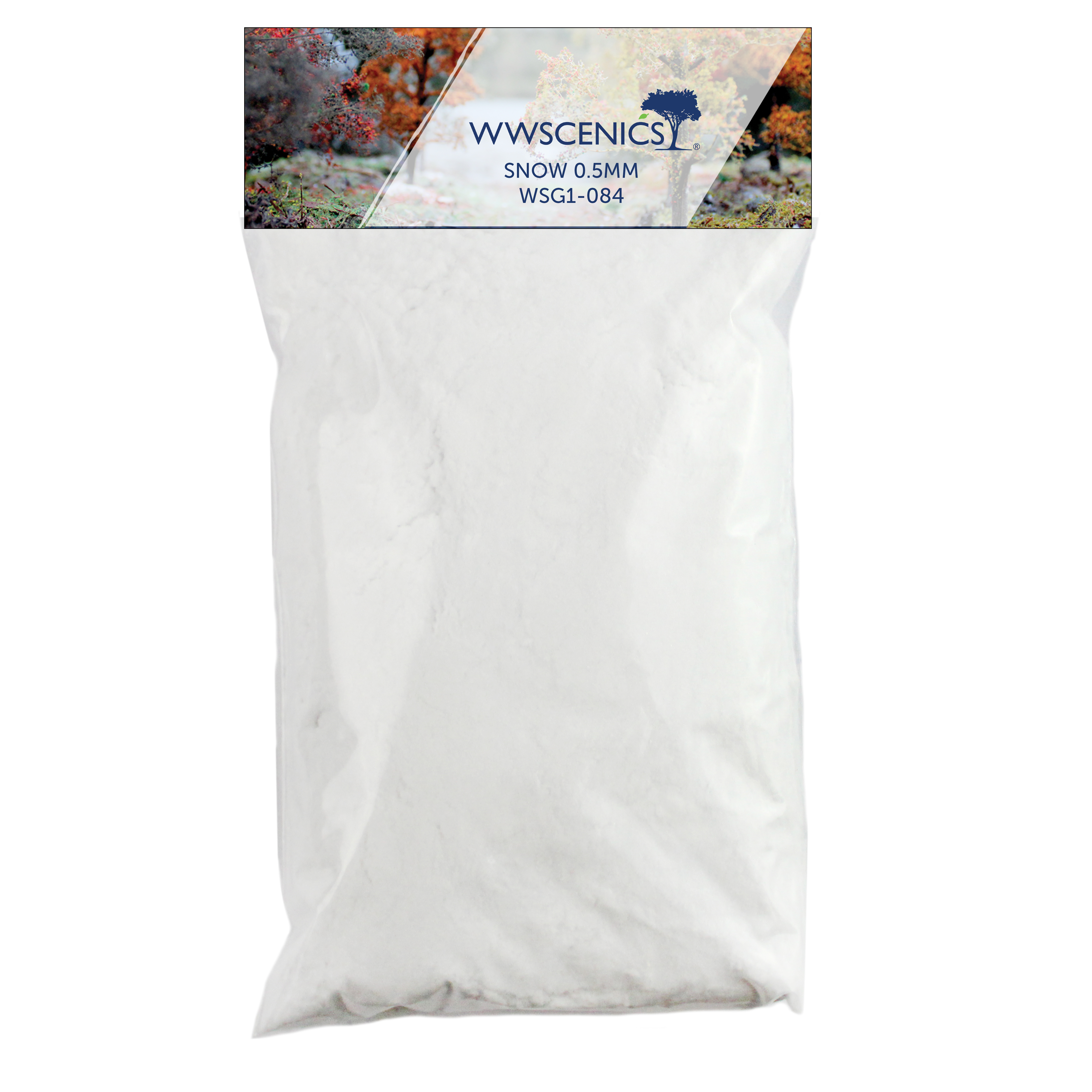 WSG1-084 WW Scenics 0.5mm Snow Scatter - 100g