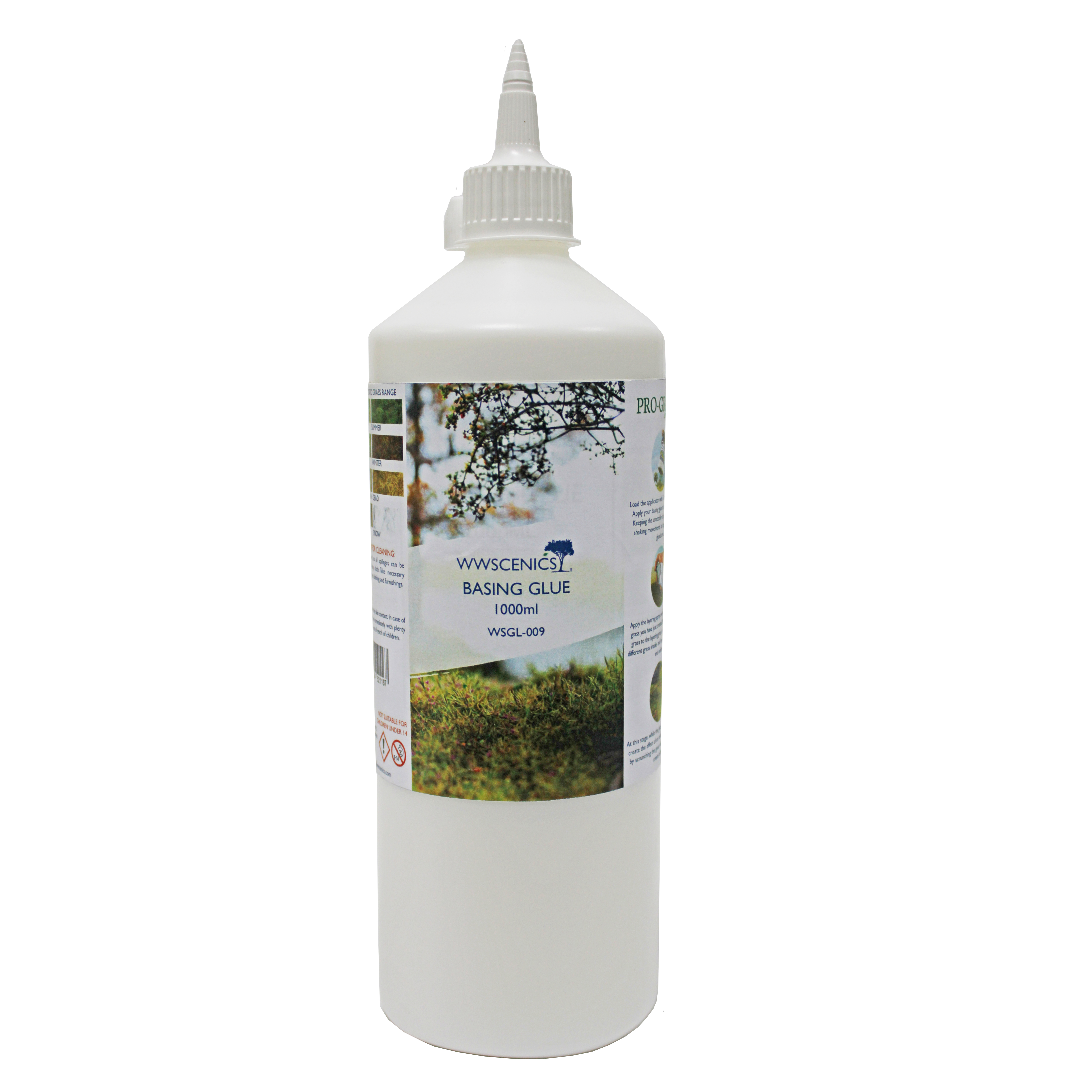 WSGL-009 WW Scenics Static Grass Basing Glue 1000ml