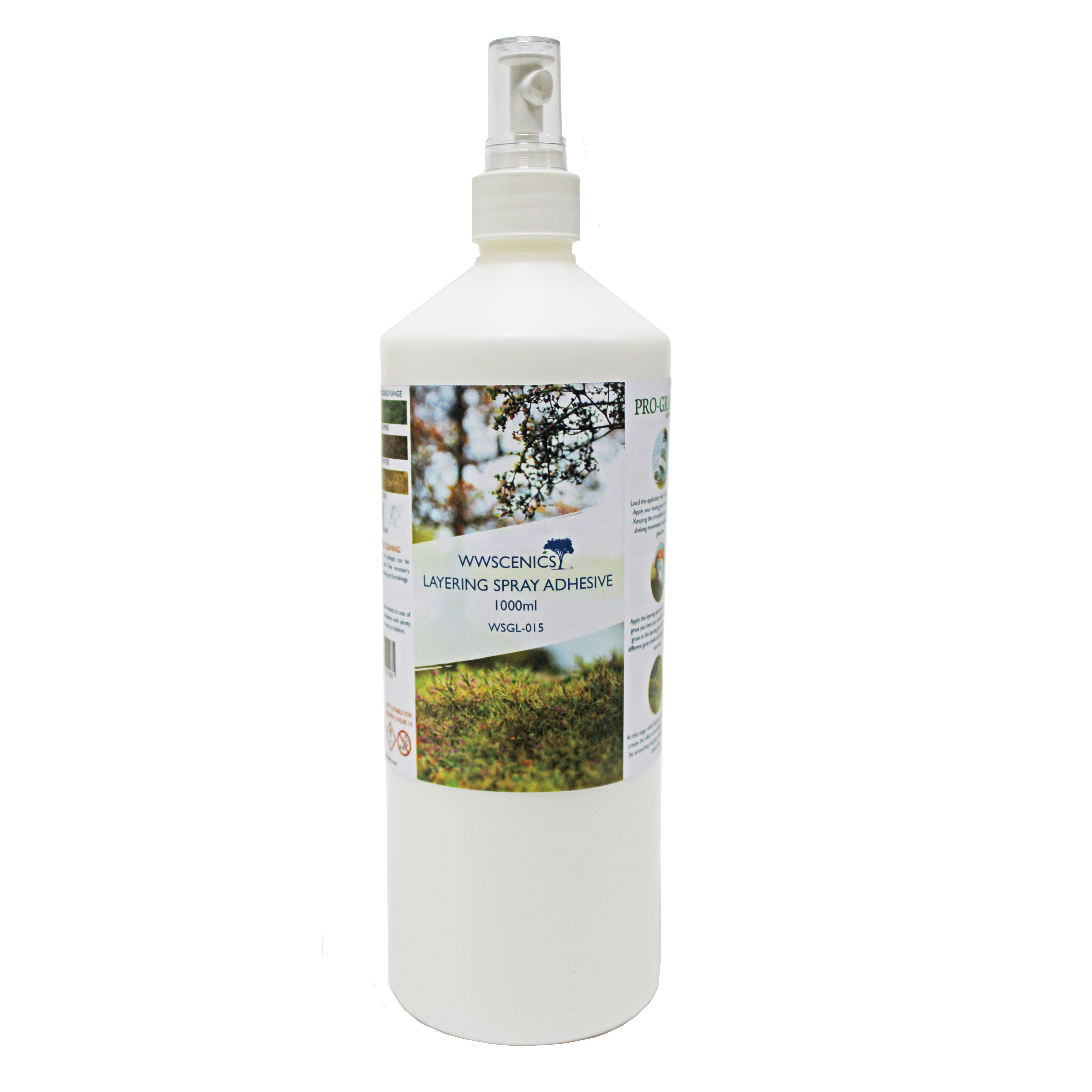 WSGL-015 WW Scenics Static Grass Layering Spray Adhesive 1000ml