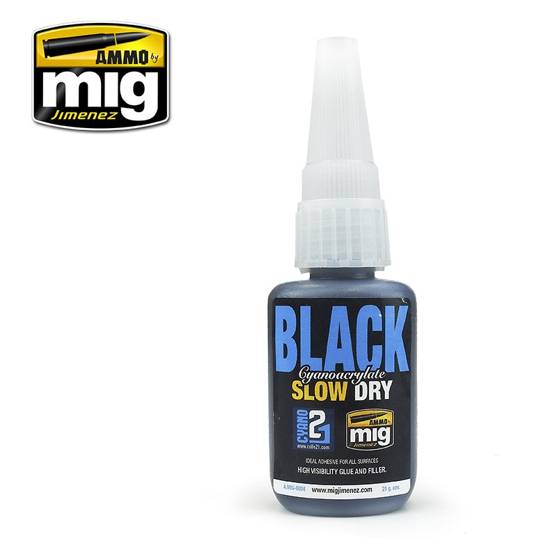 MIG8034 BLACK SLOW CURE CYANO